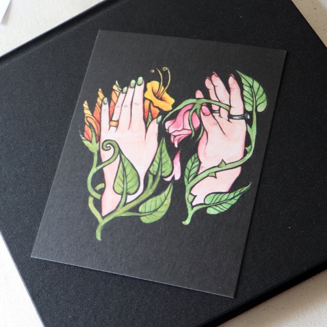 Green Hexe Magick Postkarte (Von Creator hochgeladen)