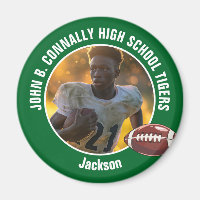 Green High School Football Player Foto