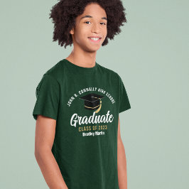 Green High School Graduate Custom 2023 Abschluss T-Shirt