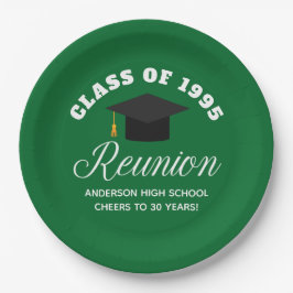 Green High School Wiedersehen Personalisiert Party Pappteller