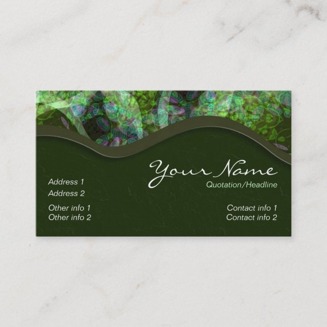 Green Hills Business Card Visitenkarte (Vorderseite)