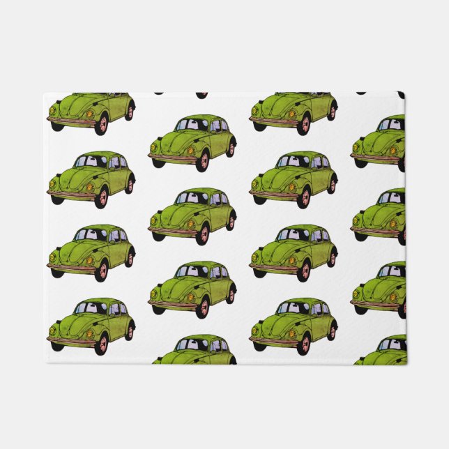 Green Hippie Car Door Mat Fußmatte (Vorderseite)
