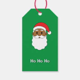 Green Ho Ho Ho Afrikanisch-Amerikanischer Weihnach Geschenkanhänger