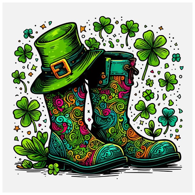 Green Holiday Boots Phone Case iPhone 15 Pro Hülle (Design for St. Patrick's Day Holiday!)