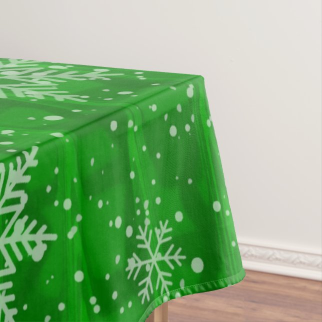 Green Holiday Snowflake Tischdecke (Beispiel)