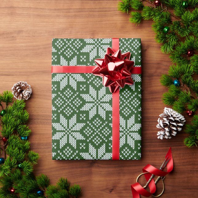 Green Holiday Sweater Geschenkpapier (Feiertagsgeschenk)