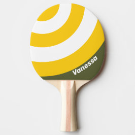 Green Honey Nostalgic Circle Stripe with Name Tischtennis Schläger
