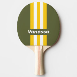 Green Honey Nostalgic Pin Stripes with Name Tischtennis Schläger