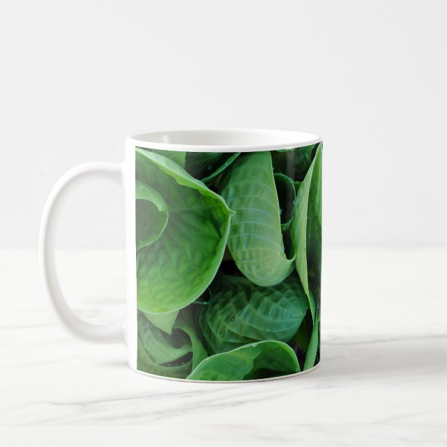 Green hosta-Blätter Kaffeetasse (Links)