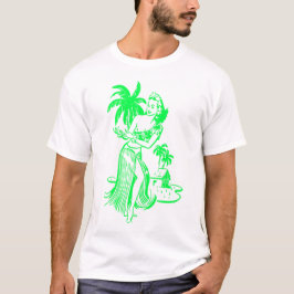 Green Hula Girl T - Shirt