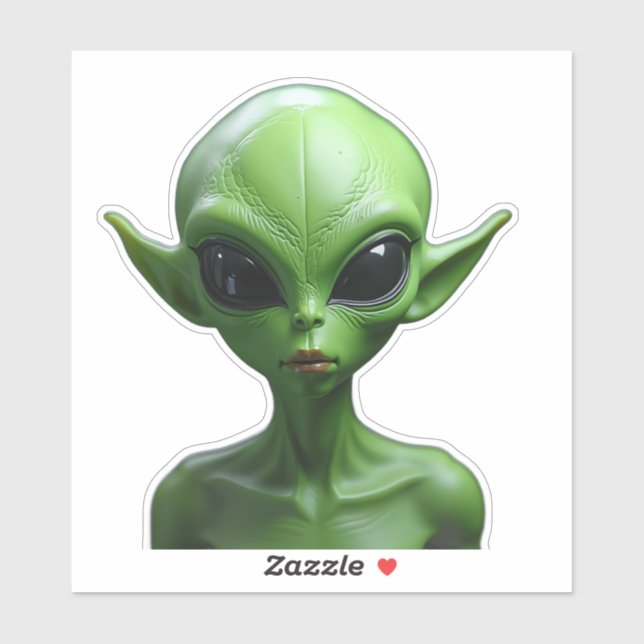 Green humanoid aufkleber (Blatt)