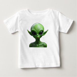 Green humanoid baby t-shirt
