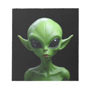 Green humanoid notizblock