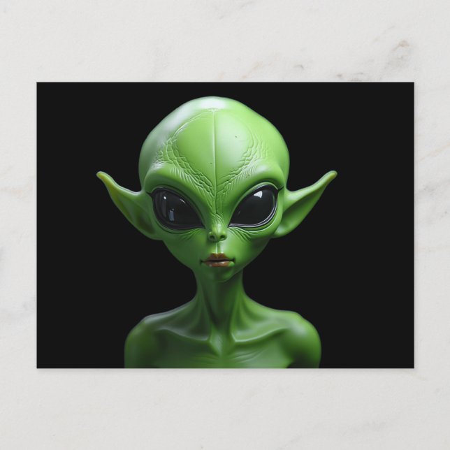 Green humanoid postkarte (Vorderseite)