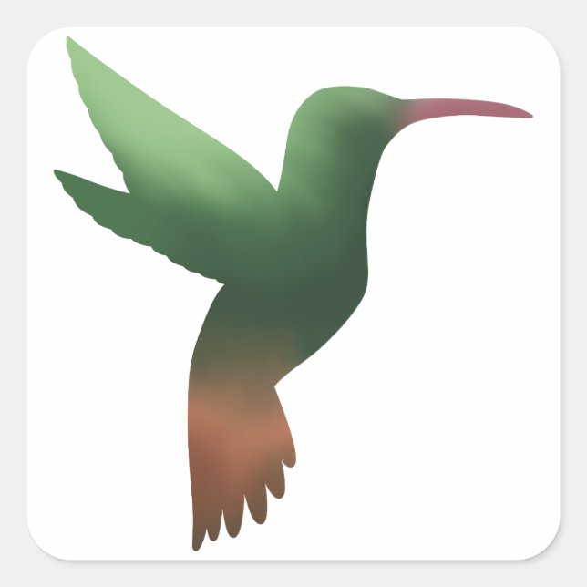 Green Hummingbird Gradient Sticker (Vorderseite)