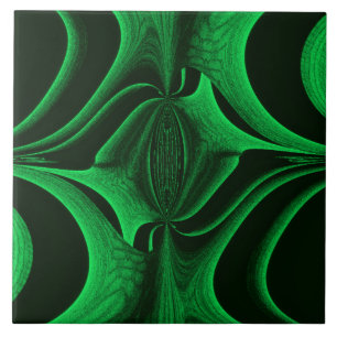 Green Hunter Fraktal Fliese