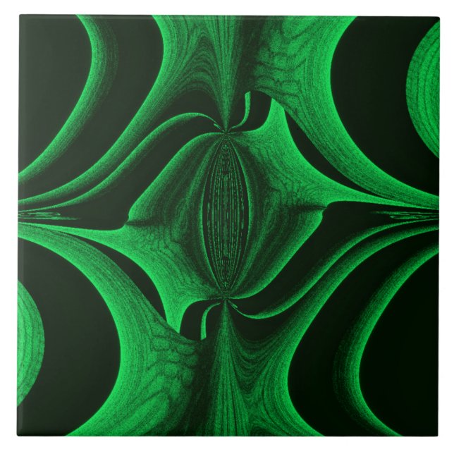 Green Hunter Fraktal Fliese (Vorderseite)