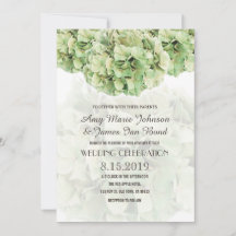 Green Hydrangea Blumenspringgarten Hochzeitskarte