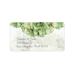 Green Hydrangea Hochzeitsstifter Rücksendeadressen Adressaufkleber