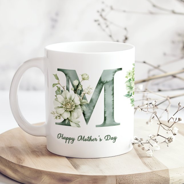 Green Hydrangea Mothers Day Coffee Mug (Créateur téléchargé)