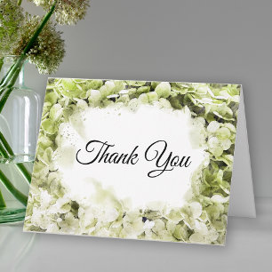 Green Hydrangea Watercolor Beileid Vielen Dank Dankeskarte