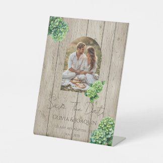 Green Hydrangea Wedding Invitation Sockelschild