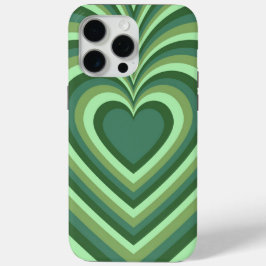 Green Hypnotic Heart Liebe Muster Case-Mate iPhone Hülle