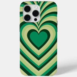 Green Hypnotic Heart Liebe Muster Case-Mate iPhone Hülle