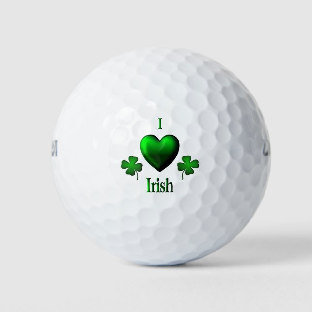 Green I Heart Irish Golfball (Vorderseite)