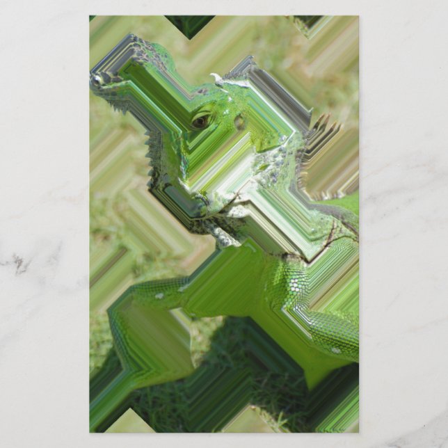 Green Iguana Briefpapier (Vorderseite)