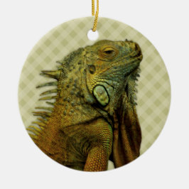 Green Iguana Keramikornament