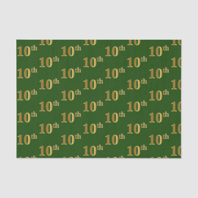 Green, Imitate Gold 10. (10.) Event Tissue Paper Seidenpapier (Vorderseite)