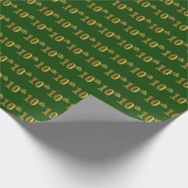 Green, Imitate Gold 10. (Zehnte) Veranstaltung Geschenkpapier