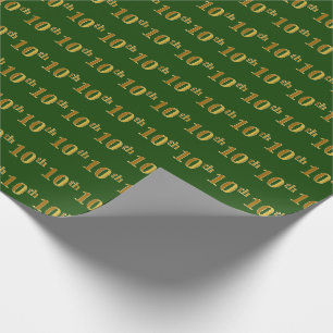 Green, Imitate Gold 10. (Zehnte) Veranstaltung Geschenkpapier