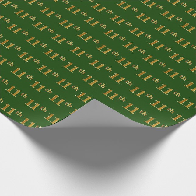 Green, Imitate Gold 11. (Elfte) Veranstaltung Geschenkpapier (Ecke)