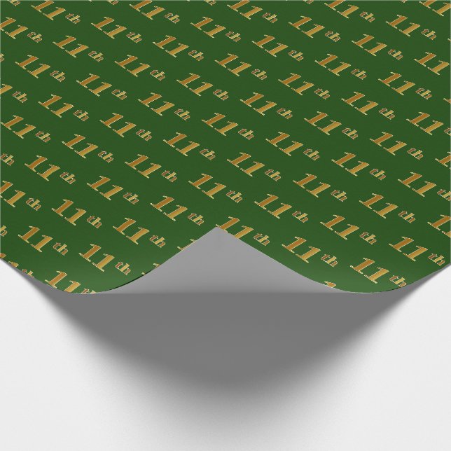 Green, Imitate Gold 11. (Elfte) Veranstaltung Geschenkpapier (Ecke)