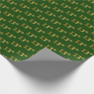 Green, Imitate Gold 13. (Dreizehnte) Veranstaltung Geschenkpapier