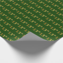 Green, Imitate Gold 13. (Dreizehnte) Veranstaltung Geschenkpapier