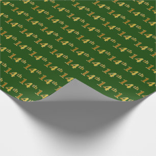 Green, Imitate Gold 14. (14.) Veranstaltung Geschenkpapier