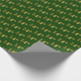 Green, Imitate Gold 14. (14.) Veranstaltung Geschenkpapier