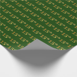 Green, Imitate Gold 15. (Fünfzehnte) Veranstaltung Geschenkpapier