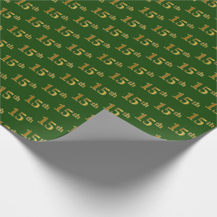 Green, Imitate Gold 15. (Fünfzehnte) Veranstaltung Geschenkpapier