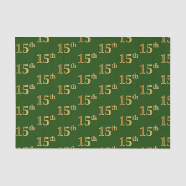 Green, Imitate Gold 15. (Fünfzehnte) Veranstaltung Seidenpapier (Vorderseite)