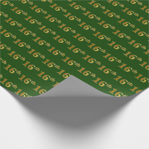 Green, Imitate Gold 16. (sechzehnte) Veranstaltung Geschenkpapier