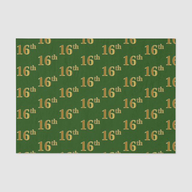 Green, Imitate Gold 16. (sechzehnte) Veranstaltung Seidenpapier (Vorderseite)