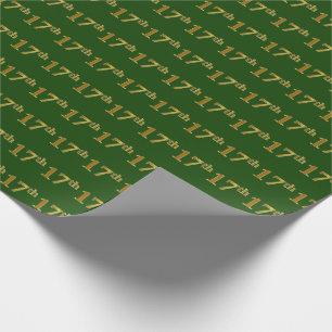 Green, Imitate Gold 17. (siebzehnte) Veranstaltung Geschenkpapier