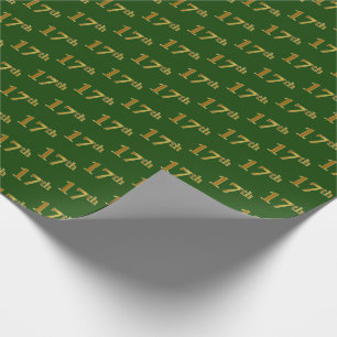 Green, Imitate Gold 17. (siebzehnte) Veranstaltung Geschenkpapier