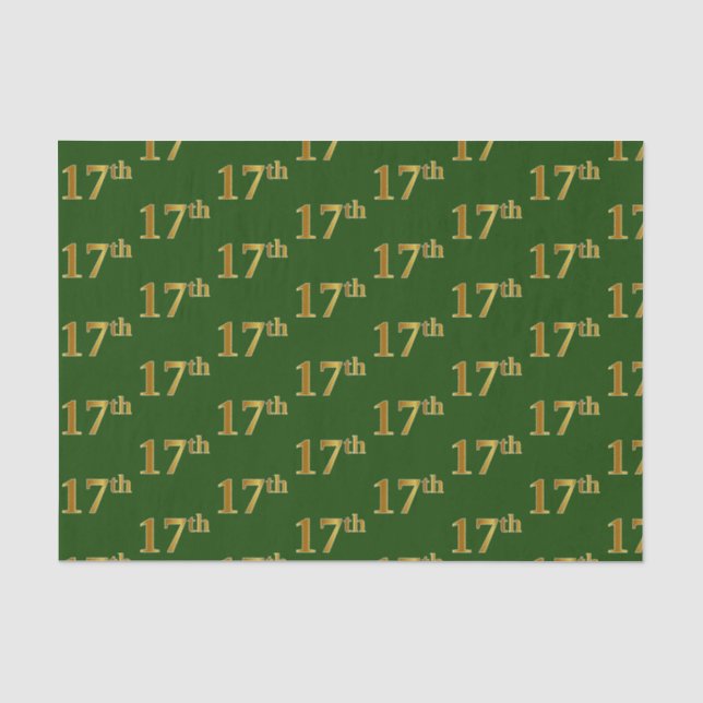Green, Imitate Gold 17. (siebzehnte) Veranstaltung Seidenpapier (Vorderseite)