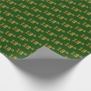 Green, Imitate Gold 18. (Achtzehnte) Veranstaltung Geschenkpapier