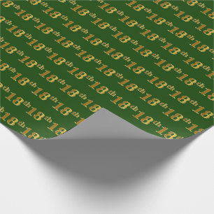 Green, Imitate Gold 18. (Achtzehnte) Veranstaltung Geschenkpapier